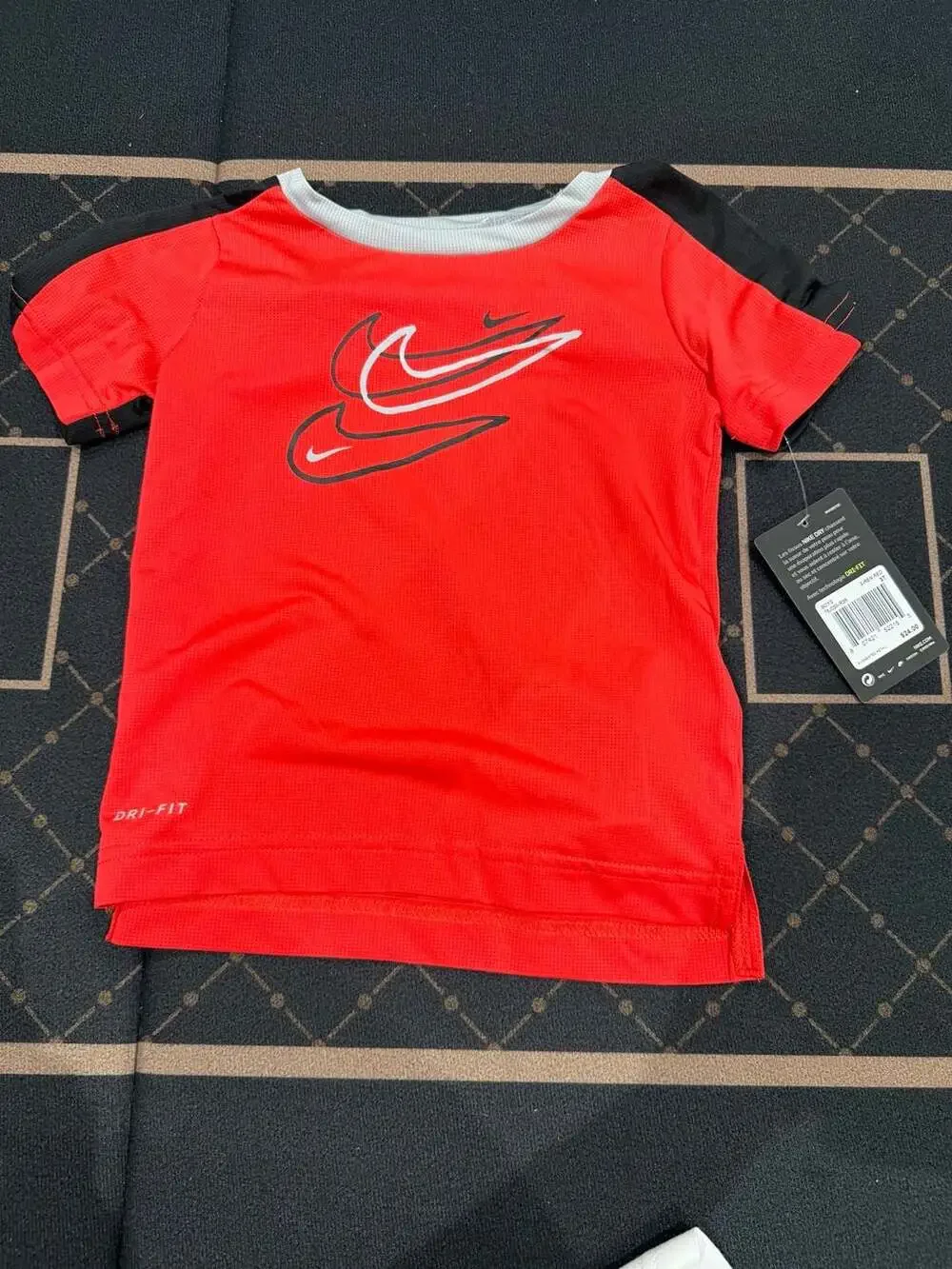 Nike Toddler Boys Dri-FIT Swoosh Graphic T-Shirt Siren Red Size 3T
